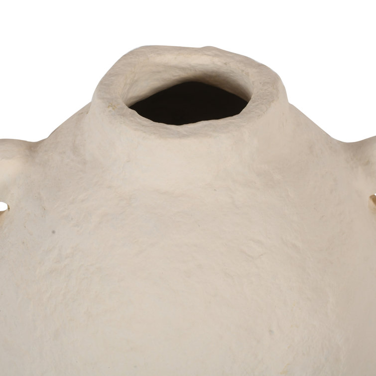 Amphora White Ceramic Water Resistant Table Vase