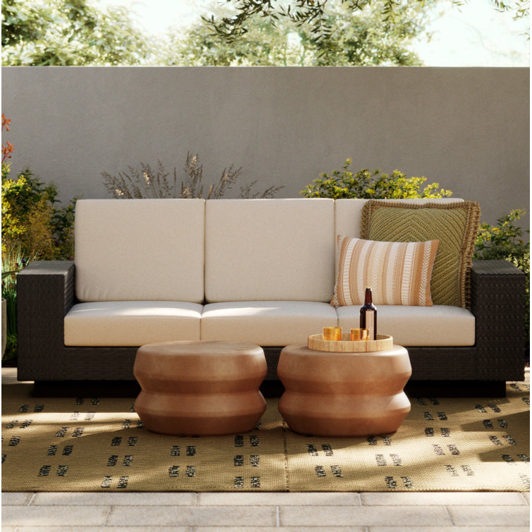Taupe and Beige Embroidered Rectangular Lumbar Pillow