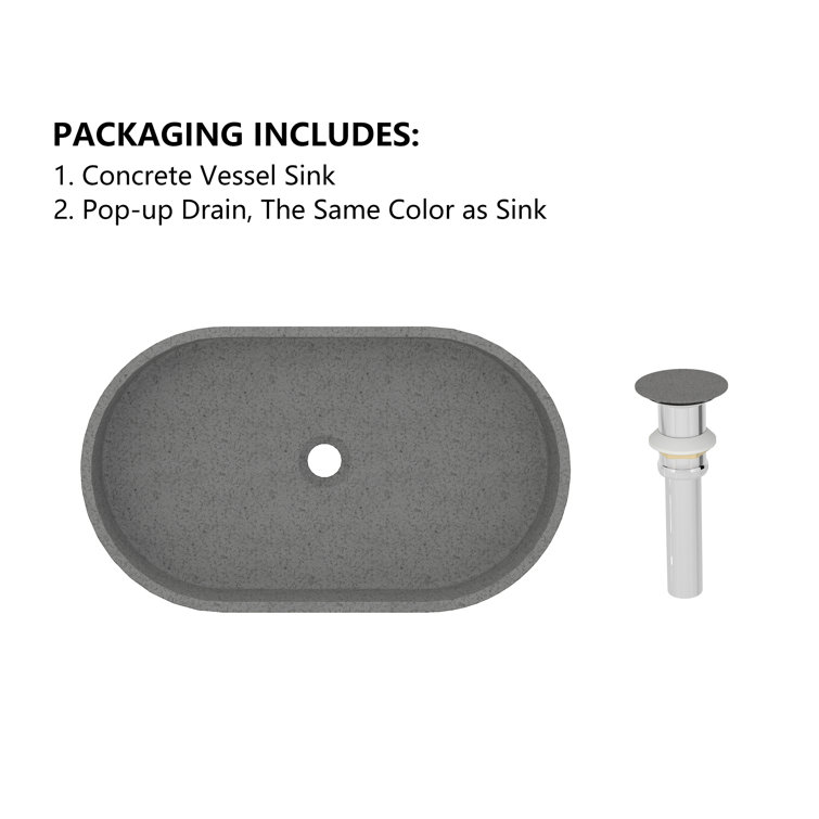 Mottled Bluish Gray Ceramic Oval Vessel Bathroom Sink