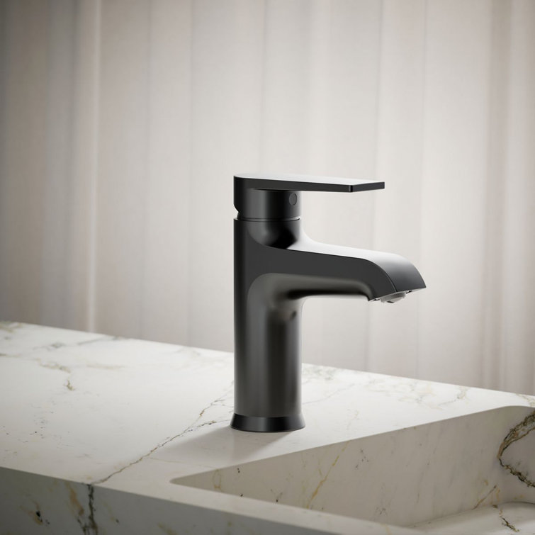 Matte Black Traditional Single-Handle Deck Mounted Bathroom Sink Faucet