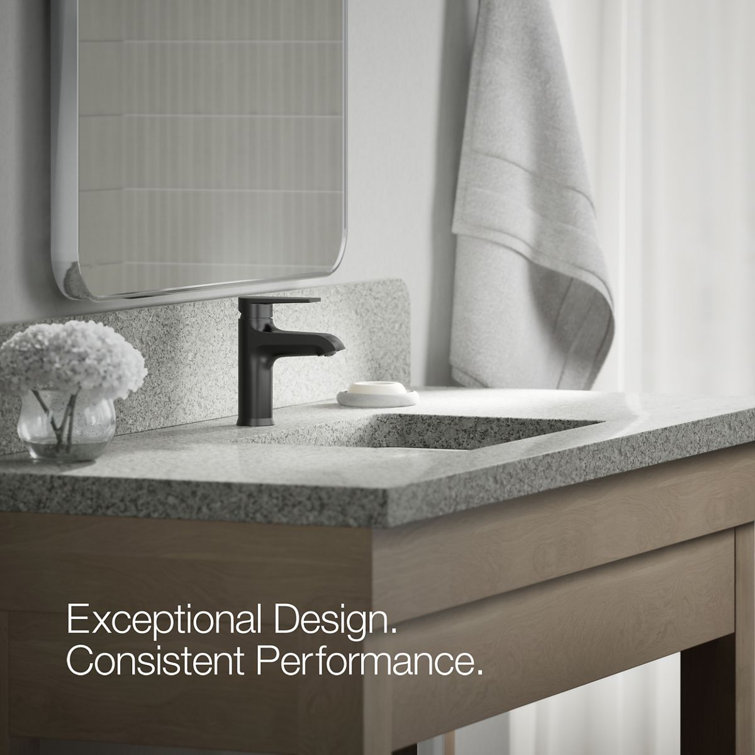 Matte Black Traditional Single-Handle Deck Mounted Bathroom Sink Faucet