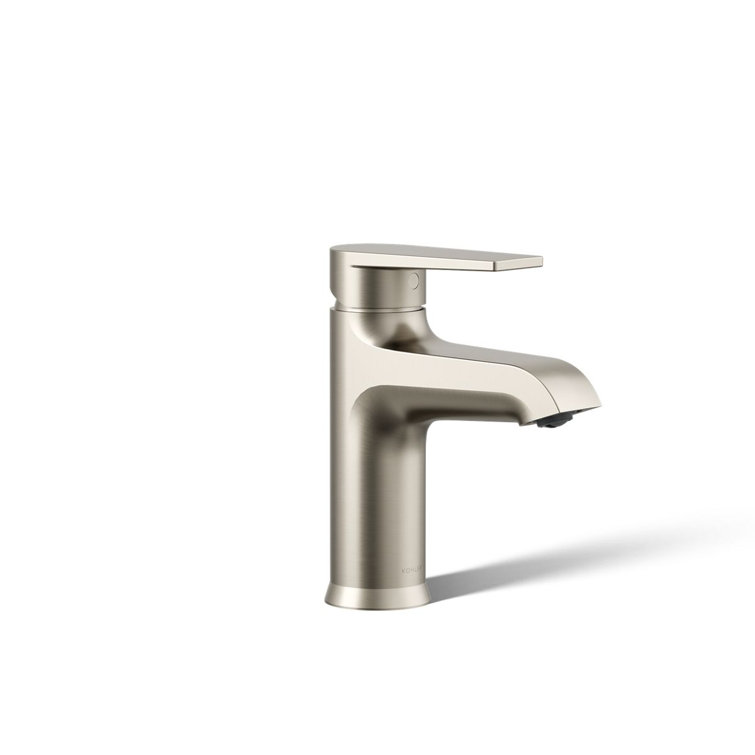 Hint Vibrant Brushed Nickel Single-Handle Low-Arc Bathroom Faucet
