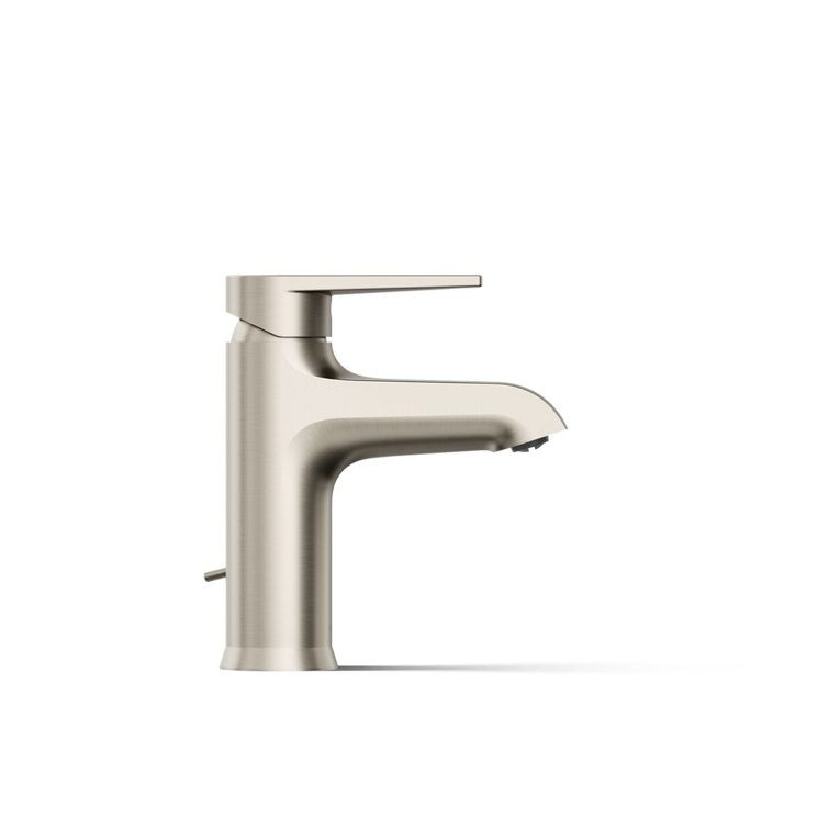 Hint Vibrant Brushed Nickel Single-Handle Low-Arc Bathroom Faucet