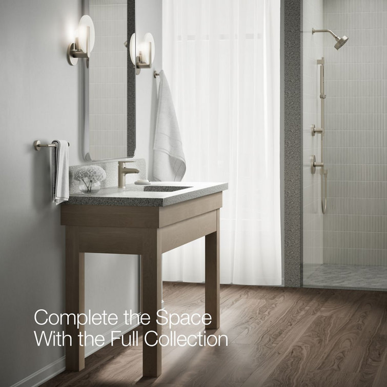 Hint Vibrant Brushed Nickel Single-Handle Low-Arc Bathroom Faucet