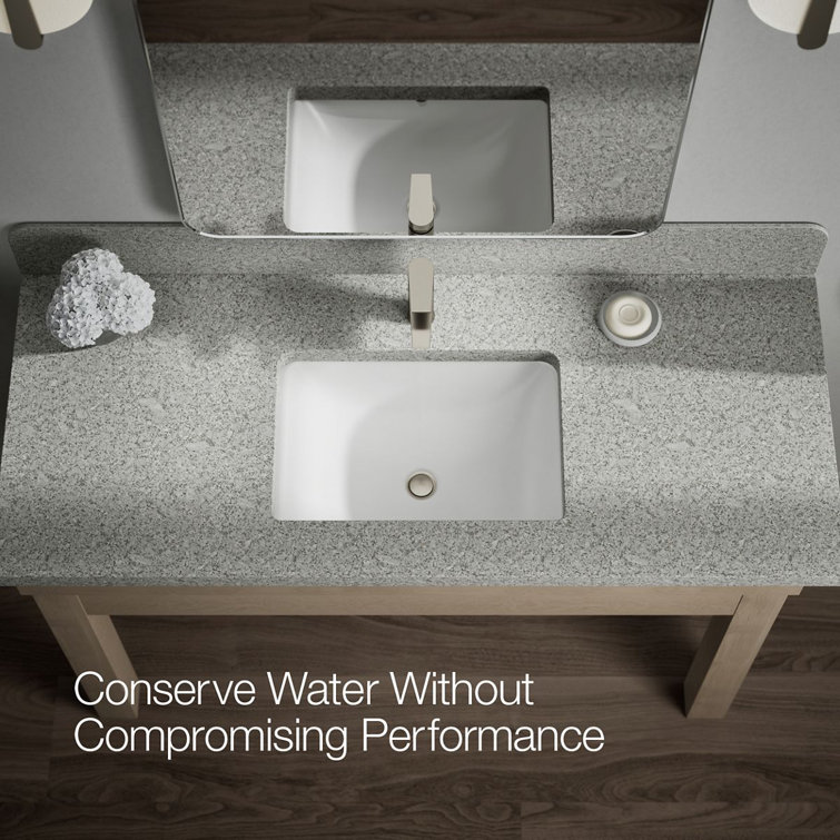 Hint Vibrant Brushed Nickel Single-Handle Low-Arc Bathroom Faucet
