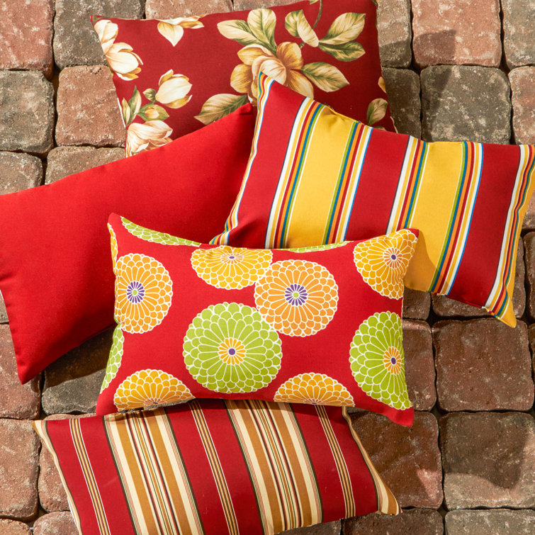 Roma Floral Rectangular Outdoor Throw Pillow Set