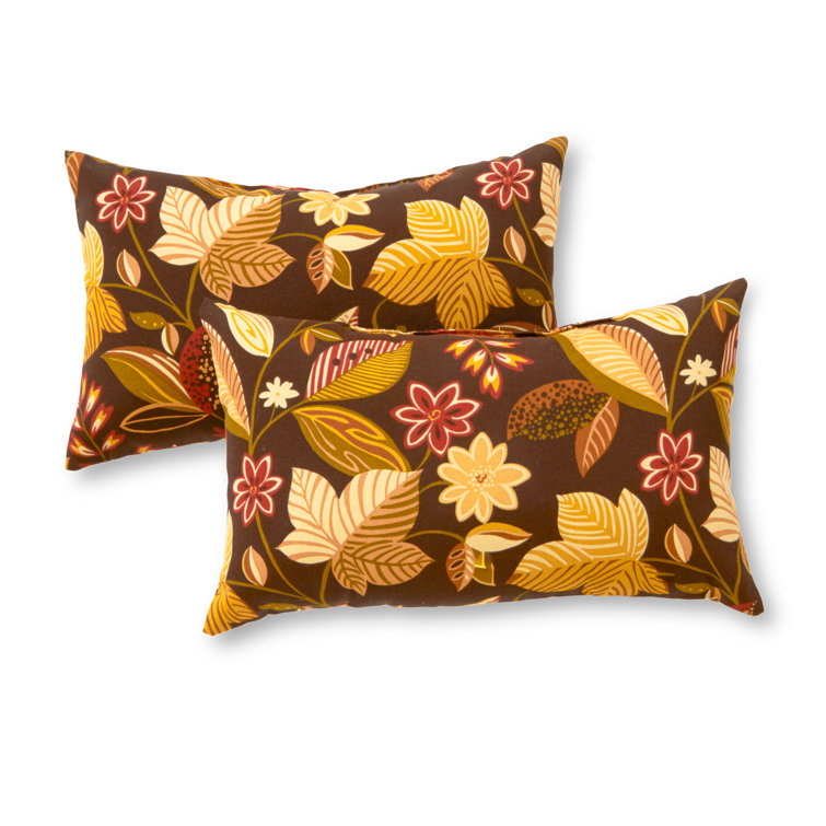 Timberland Floral 19 x 12 Inch Outdoor Rectangle Throw Pillows Set