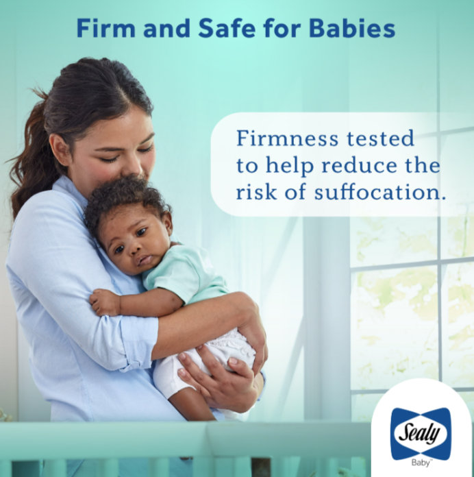 Sealy OptiCool Dual Firm Gel Memory Foam Crib Mattress