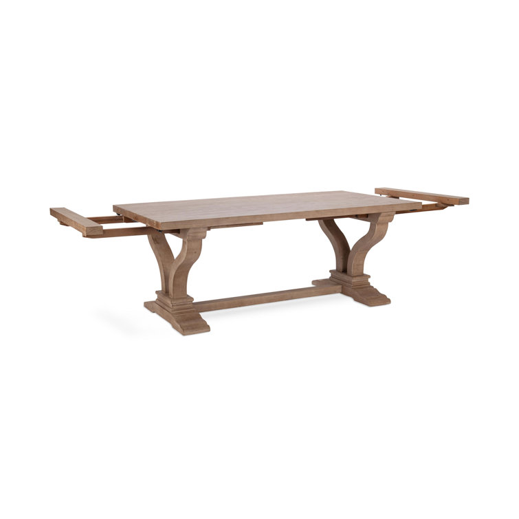 Reclaimed Wood Extendable Dining Table with Artistic Curves