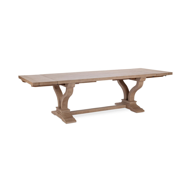 Reclaimed Wood Extendable Dining Table with Artistic Curves