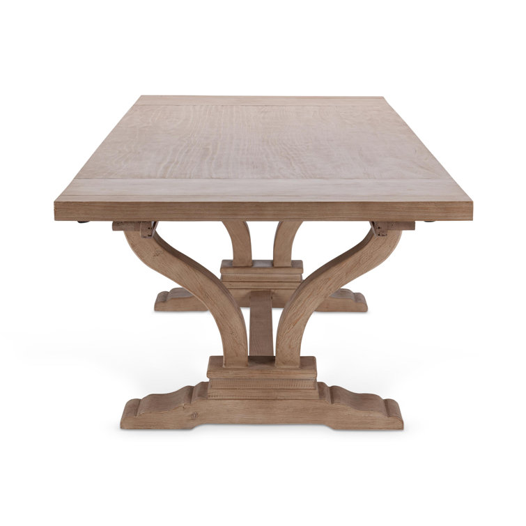 Reclaimed Wood Extendable Dining Table with Artistic Curves