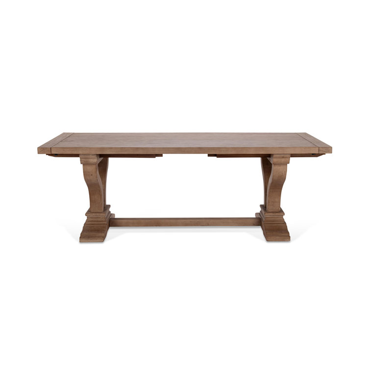 Reclaimed Wood Extendable Dining Table with Artistic Curves