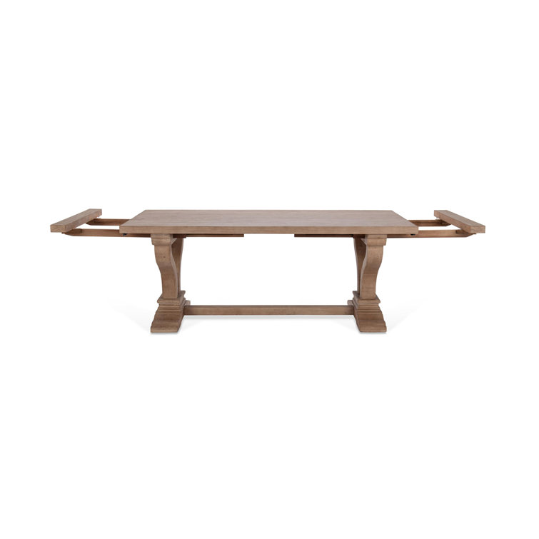 Reclaimed Wood Extendable Dining Table with Artistic Curves