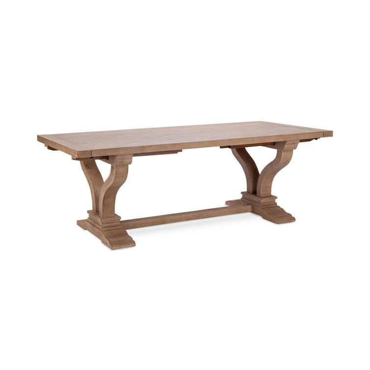 Reclaimed Wood Extendable Dining Table with Artistic Curves