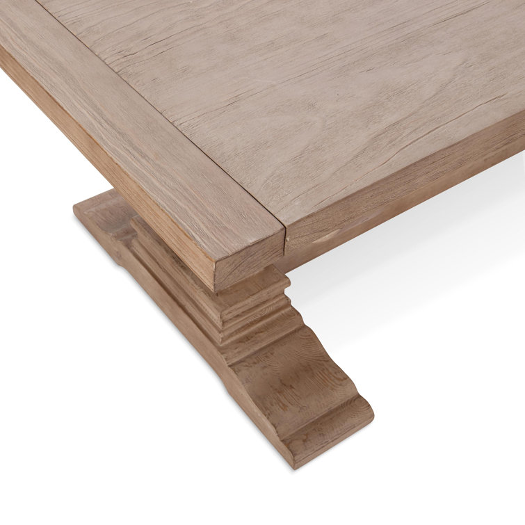 Reclaimed Wood Extendable Dining Table with Artistic Curves