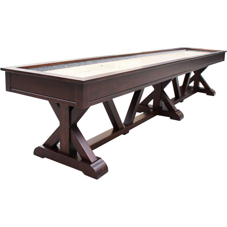 Weathered Black Oak 12' Pro-Style Shuffleboard Table