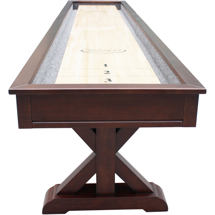 Weathered Black Oak 12' Pro-Style Shuffleboard Table