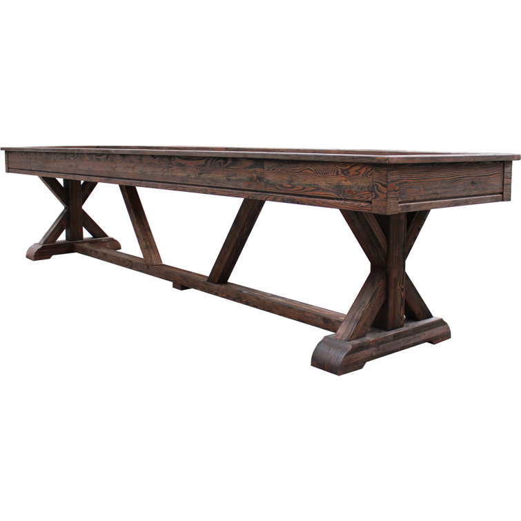 Weathered Black Oak 12' Pro-Style Shuffleboard Table