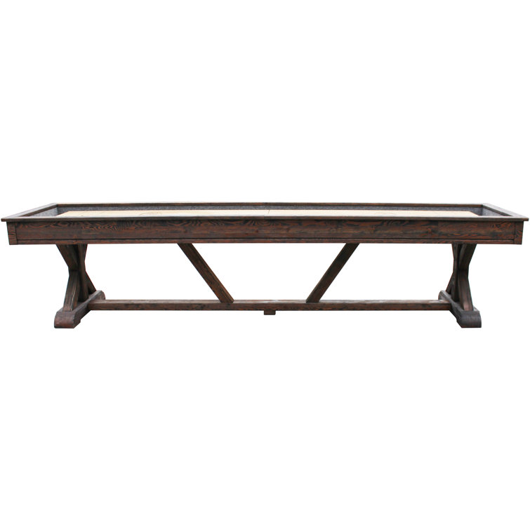 Weathered Black Oak 12' Pro-Style Shuffleboard Table