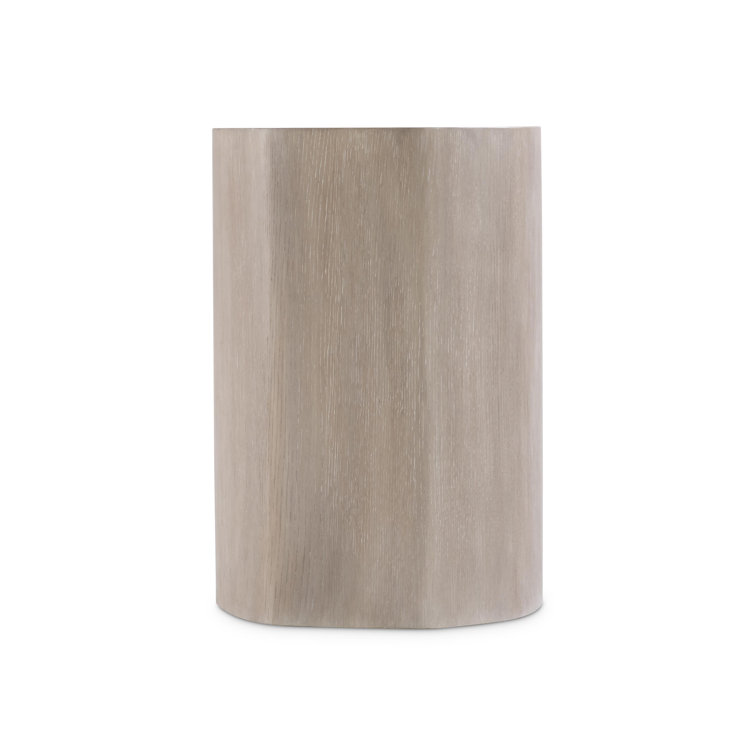 Tawny Brown Oak Veneer Round Side Table