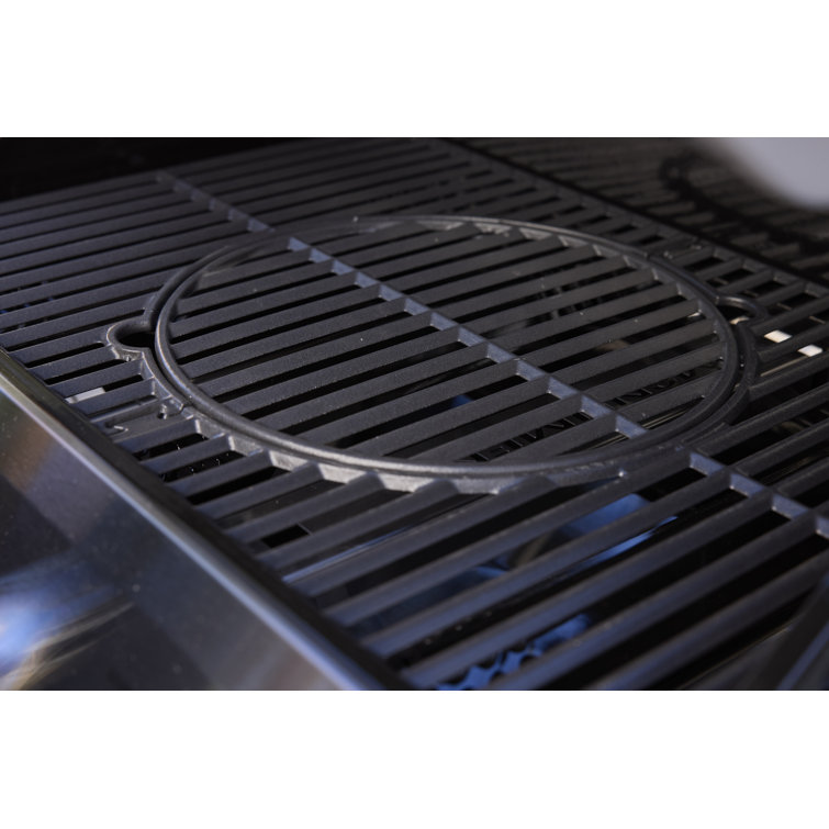 Stainless Steel 3-Burner Propane Gas Grill with Side Burner