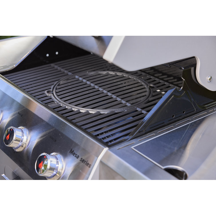 Stainless Steel 3-Burner Propane Gas Grill with Side Burner