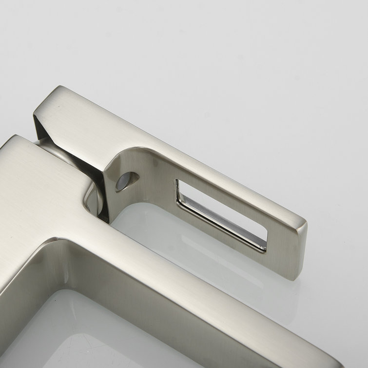 Brushed Nickel Single-Handle Low-Arc Bathroom Faucet with Drain Assembly