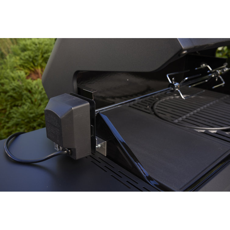 Mesa Black Stainless Steel 4-Burner Propane Gas Grill with Side Burner
