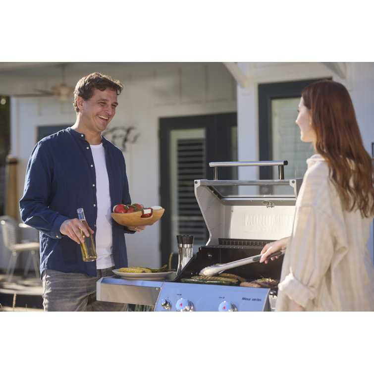 Mesa 2-Burner Stainless Steel Propane Gas Grill with LED Controls