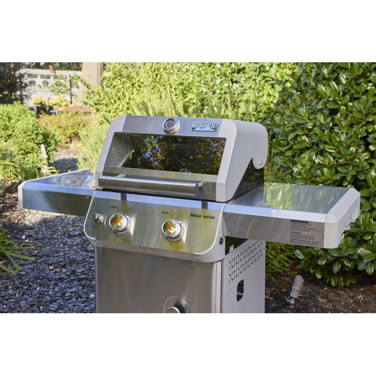 Mesa 2-Burner Stainless Steel Propane Gas Grill with LED Controls