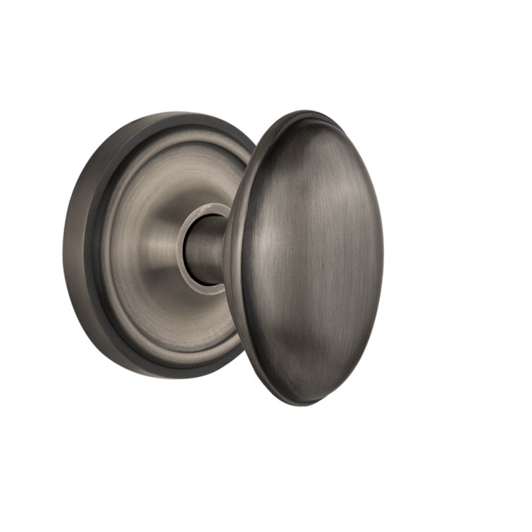 Antique Pewter Classic Rosette Single Dummy Door Knob
