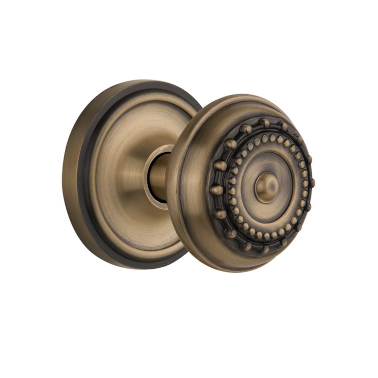 Antique Brass Classic Rosette with Meadows Door Knob