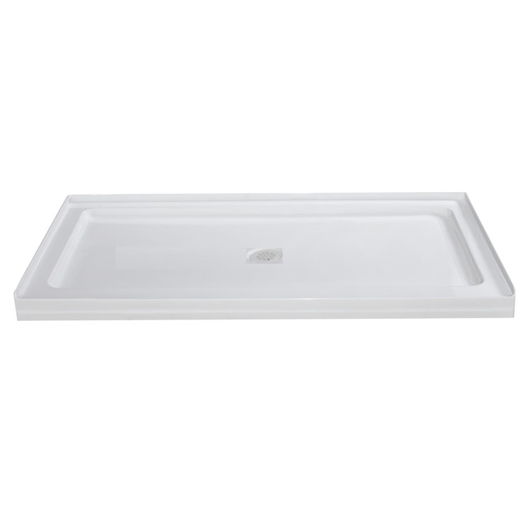 Moselle 48" x 77.5" Stainless Steel Frameless Sliding Shower Door with Frosted Glass