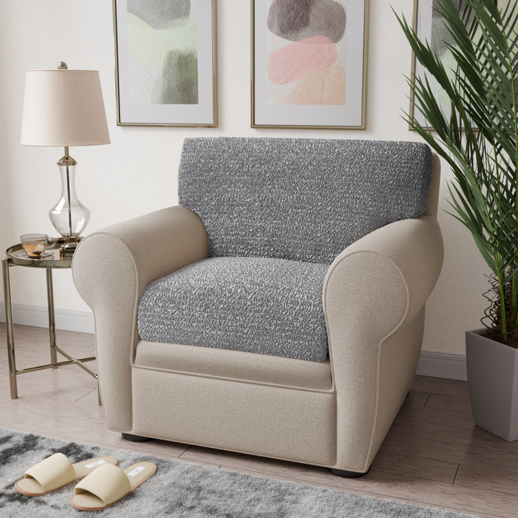 Platinum Stretch T-Cushion Sofa Cover with Elastic Closure
