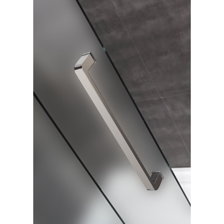 Moselle 60" Chrome Frameless Sliding Tub Door with Frosted Glass
