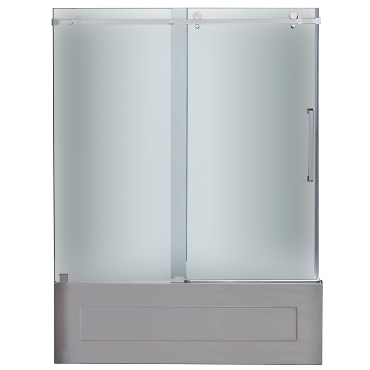 Moselle 60'' x 60'' Frosted Glass Sliding Tub Door