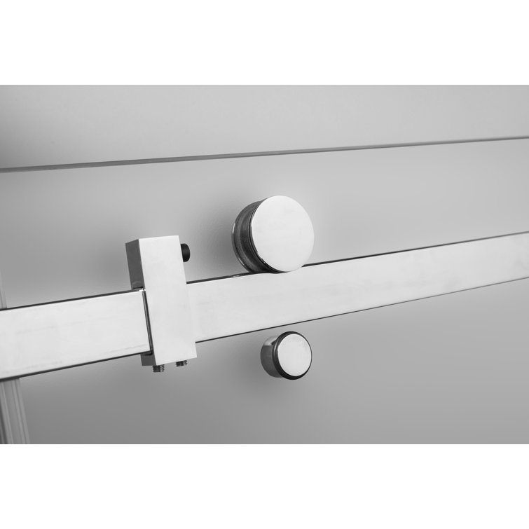 Moselle 60" Chrome Frameless Sliding Tub Door with Frosted Glass