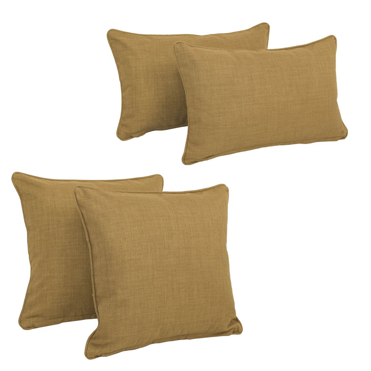 Mocha Indoor/Outdoor Corded Throw Pillow Set