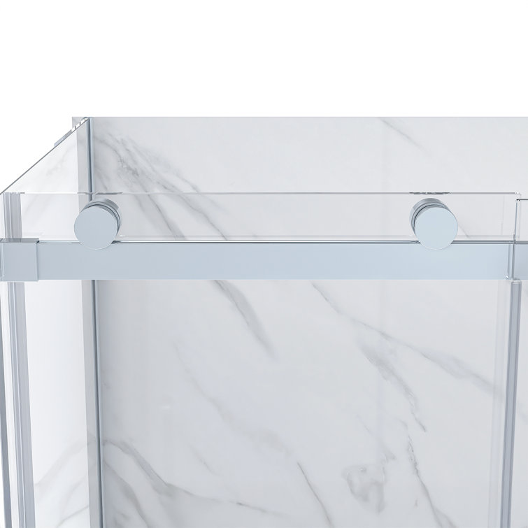 Bristol 48" x 32" Chrome Framed Rectangular Shower Kit