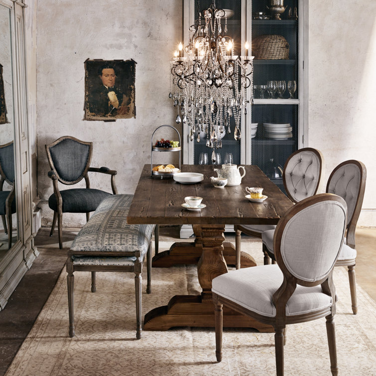 Durham Reclaimed Oak and Fir Rectangular Dining Table