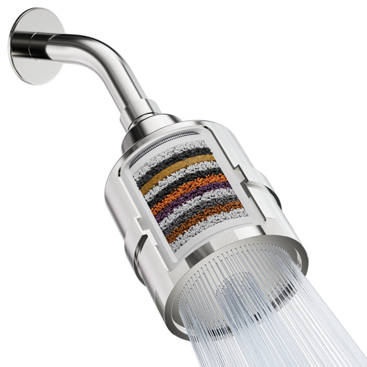 Compact Chrome Handheld Mist Shower Head with Filter