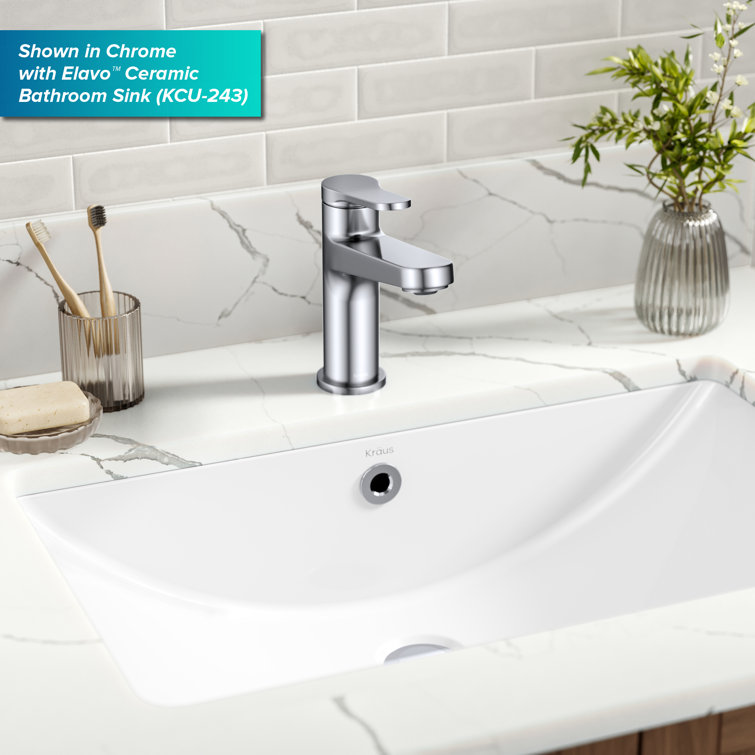 Indy Spot-Free Brushed Brass Single Handle Bathroom Faucet