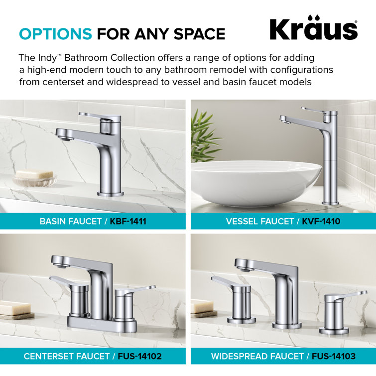 Indy Spot-Free Brushed Brass Single Handle Bathroom Faucet