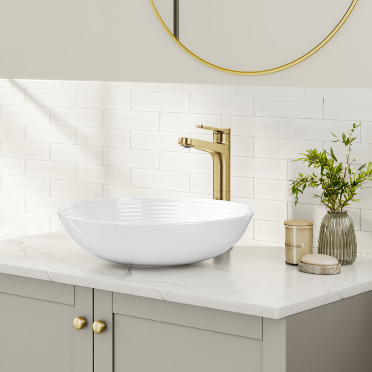 Indy Spot-Free Brushed Brass Single Handle Vessel Sink Faucet