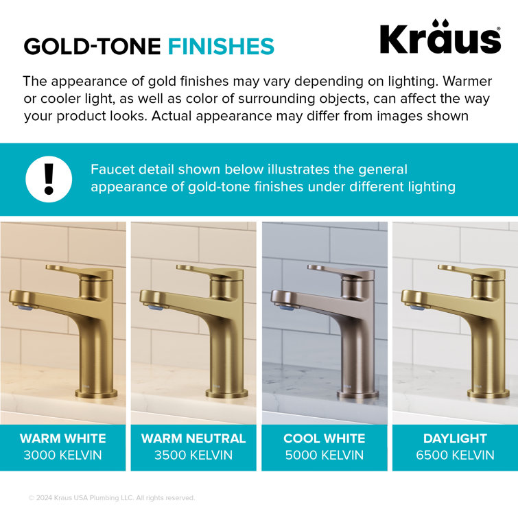 Indy Spot-Free Brushed Brass Single Handle Vessel Sink Faucet