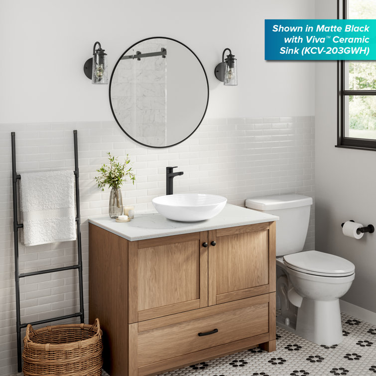 Indy Spot-Free Brushed Brass Single Handle Vessel Sink Faucet