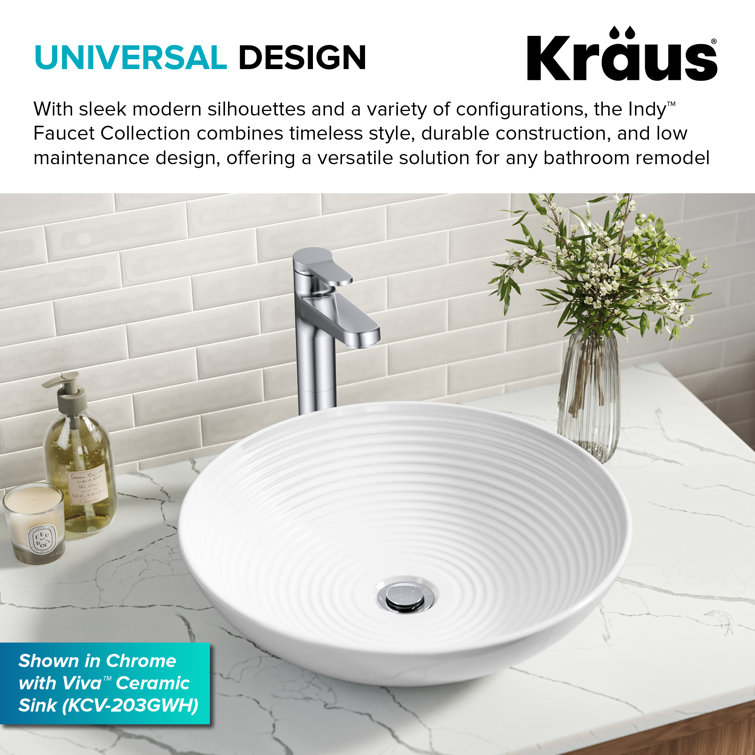Spot-Free Brushed Brass and Matte Black Vessel Sink Faucet