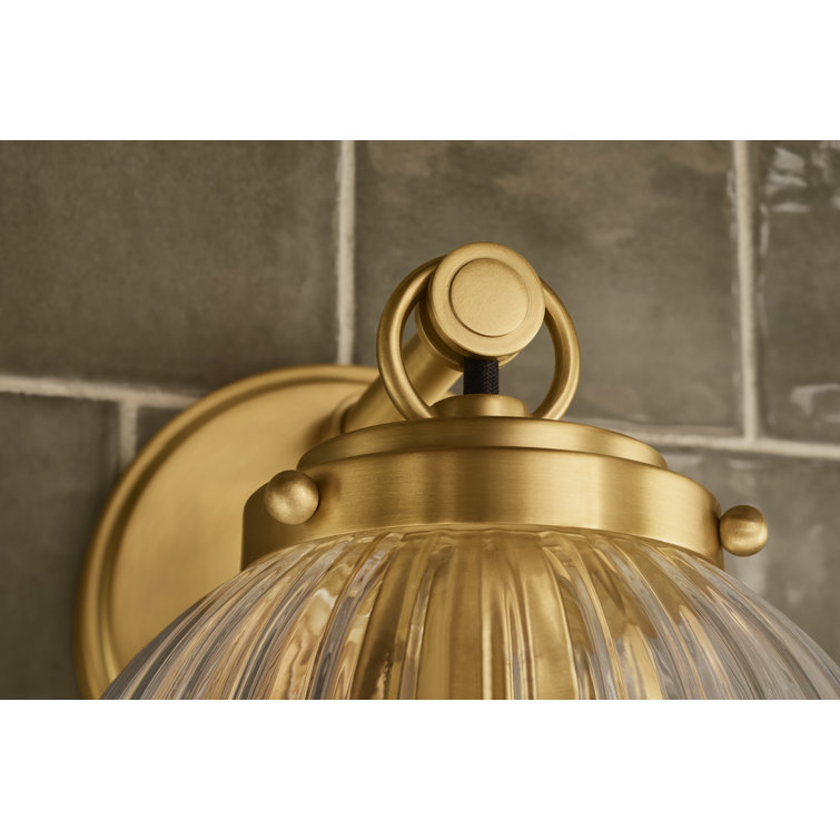 Matte Black Glass Globe Wall Sconce