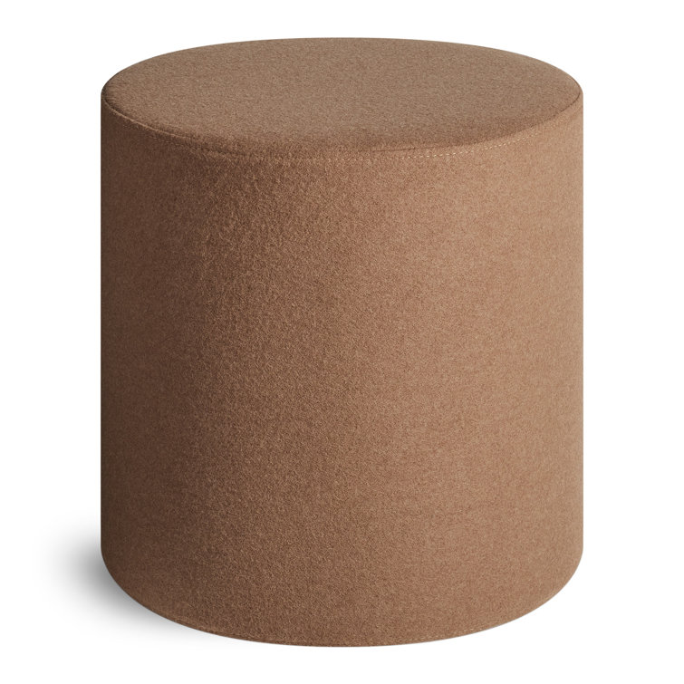 Vesper Tobacco Felted Wool Blend Small Ottoman