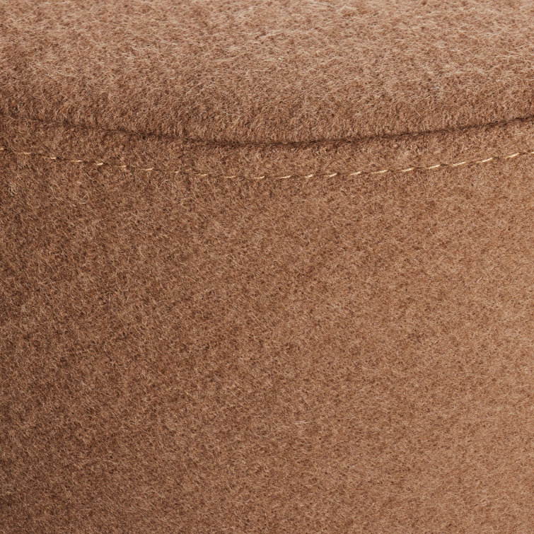Vesper Tobacco Felted Wool Blend Small Ottoman